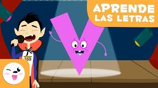 Aprende la letra V con el Vampiro Vicente  El abecedario [upl. by Amery]