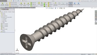 How to Design Screw in SolidWorks [upl. by Adnerad20]