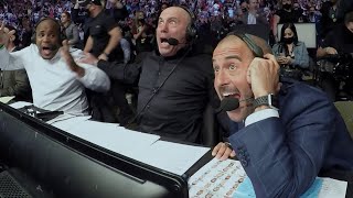 UFC 261 Commentator Booth Reactions [upl. by Nahshun]