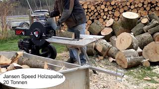 Jansen Speed Holzspalter 20 Tonnen [upl. by Marozas]