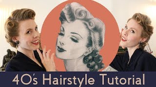 1940s Vintage Hairstyle Tutorial [upl. by Malkah]